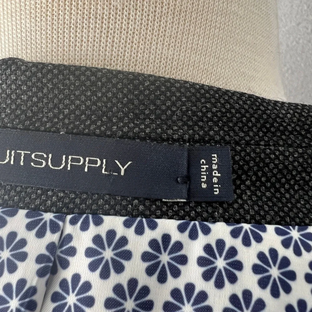 Suitsupply Suit Coat Blazer Mens 40R Charcoal Grey Wool Vitale Barberis Canonico